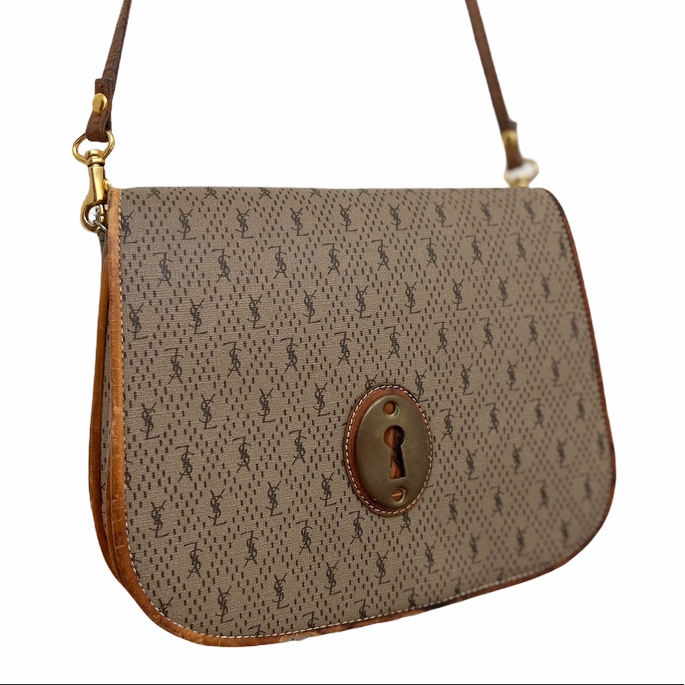 Vintage Yves Saint Laurent YSL Logo Crossbody
